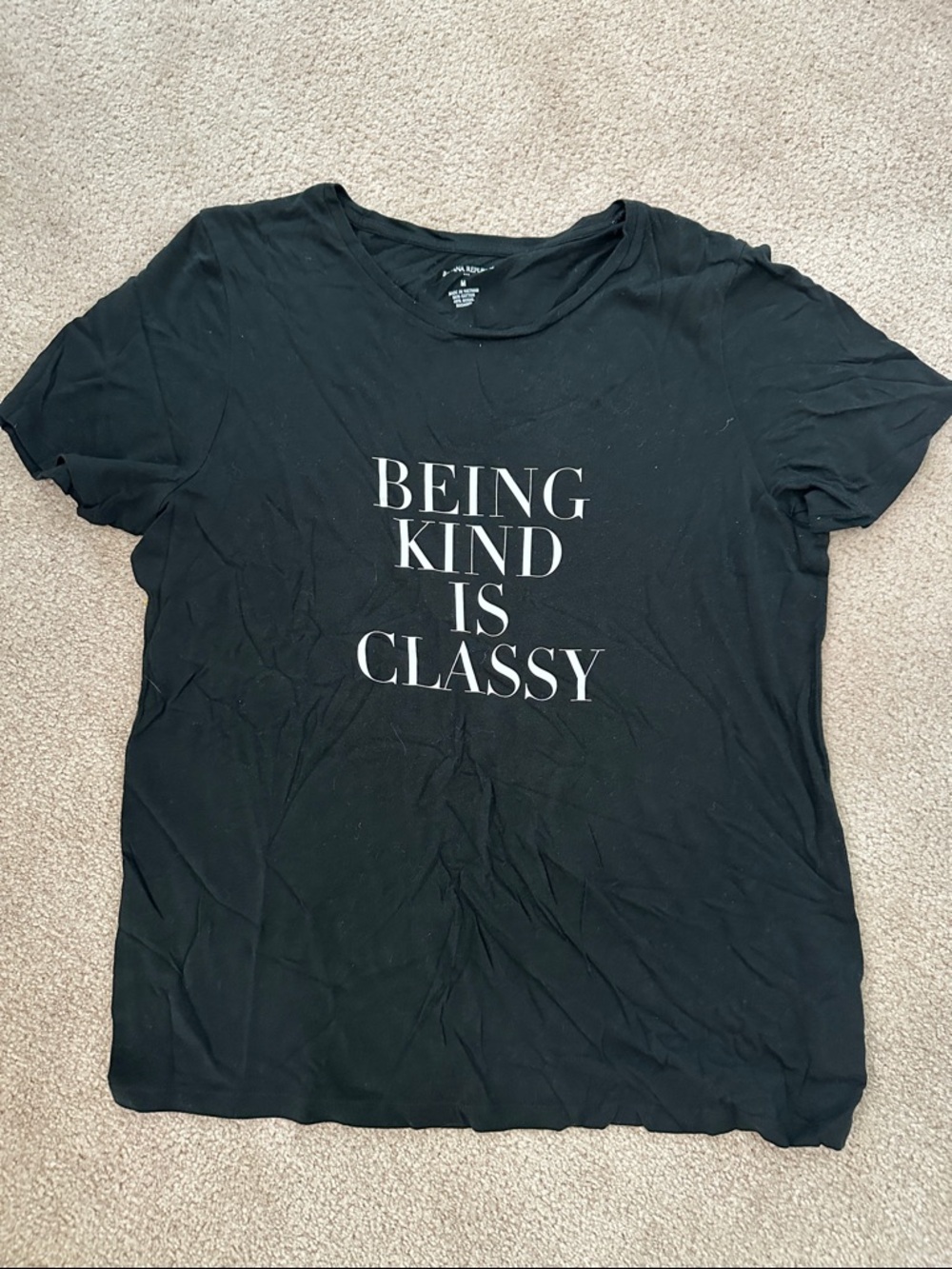 Banana Republic Black Graphic Tee 'Being Kind Is Classy'